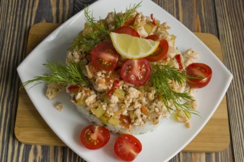 Рис по-китайски с курицей и овощами. Жареный рис с курицей по-китайски 17