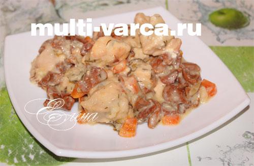 Куриная грудка с овощами и грибами. 20