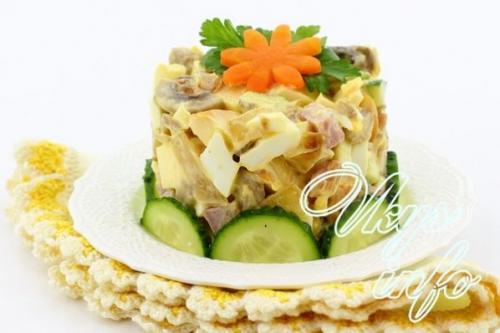 Салат с ветчиной и грибами и болгарским перцем. Описание 29