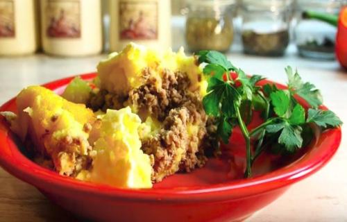 Картофельная запеканка с фаршем. Картофельная запеканка с мясным фаршем, как в детском саду