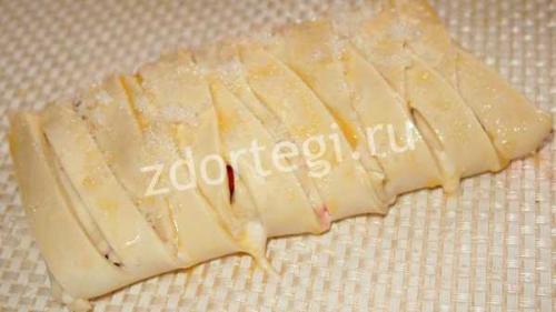 Косичка с начинкой из слоеного теста. 11 Косичка с начинкой из слоеного теста. 11