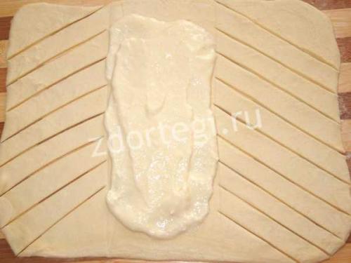 Косичка с начинкой из слоеного теста. 06 Косичка с начинкой из слоеного теста. 06