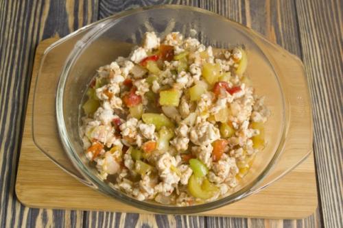 Рис по-китайски с курицей и овощами. Жареный рис с курицей по-китайски 15