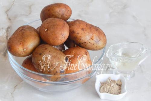Картошка дольками в духовке. Рецепт 1, пошаговый: картофельные дольки в духовке