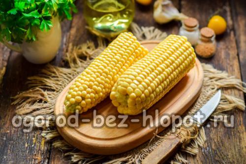 Кукуруза в духовке в рукаве. Запечённая кукуруза в рукаве с чесноком и травами