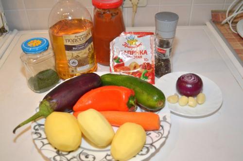 Овощное рагу с баклажанами капустой и картошкой. Как приготовить овощное рагу с баклажанами, кабачками и картофелем