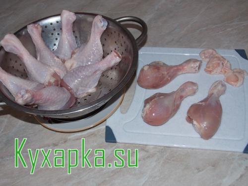 Куриные ножки в панировке. Куриная голень в панировке