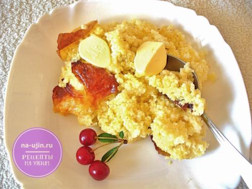 Пшенная каша с пенкой в духовке. Пшённая каша в духовке