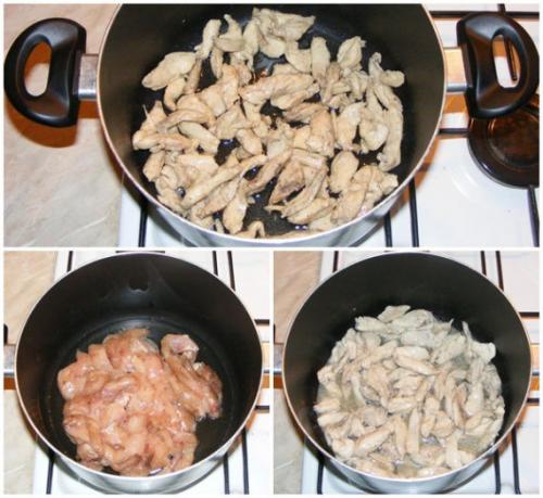 Курица с кунжутом и овощами