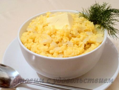 Пшенная каша с луком