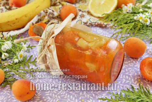 Абрикосовое варенье с бананами.