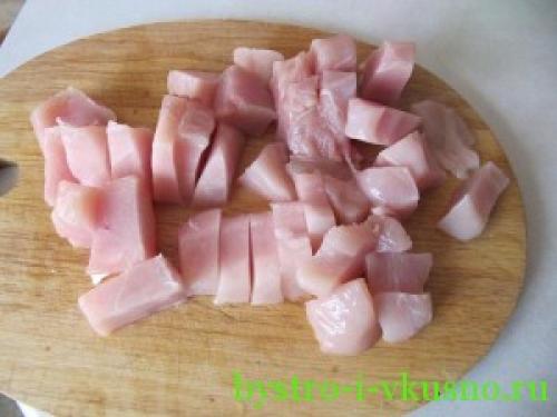 Тыква с рисом и курицей