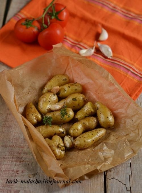 Картошка в духовке в пергаменте. Испанские пейзажи. Картофель, запеченный в пергаменте