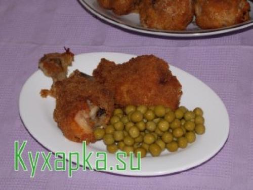 Куриные ножки в панировке. Куриная голень в панировке