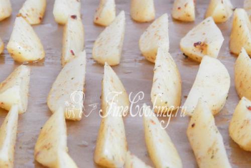 Картошка дольками в духовке. Рецепт 1, пошаговый: картофельные дольки в духовке