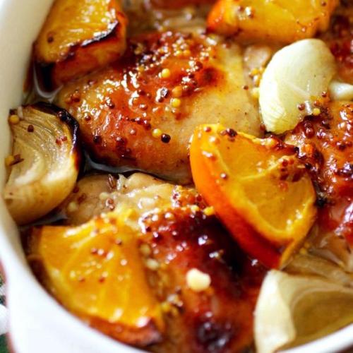 Курица с апельсинами и медом в духовке. Курица с апельсинами и мёдом в духовке рецепт с фото
