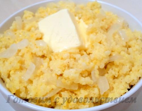 Пшенная каша с луком