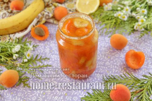 Абрикосовое варенье с бананами.