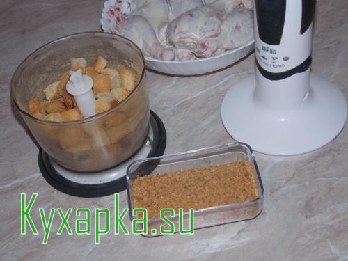 Куриные ножки в панировке. Куриная голень в панировке