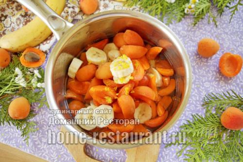 Абрикосовое варенье с бананами.