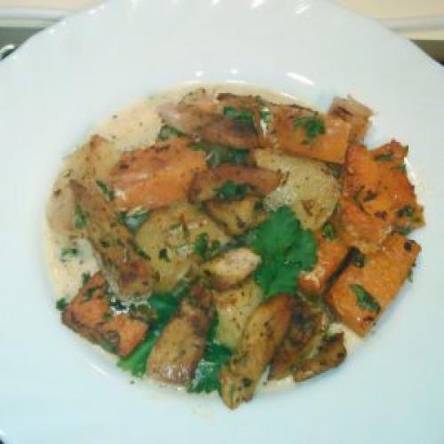 Тыква с курицей и картошкой в духовке. Курица с тыквой в духовке