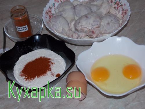 Куриные ножки в панировке. Куриная голень в панировке