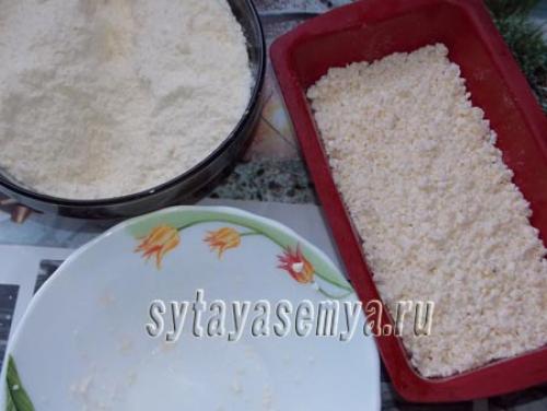 Насыпной пирог с творогом и яблоками. Насыпной яблочно-творожный пирог