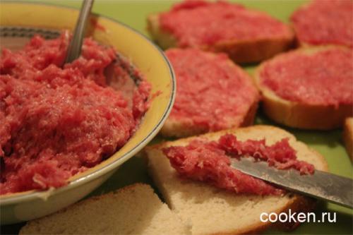 Бутерброд со свежим фаршем. 13 Бутерброд со свежим фаршем. 13