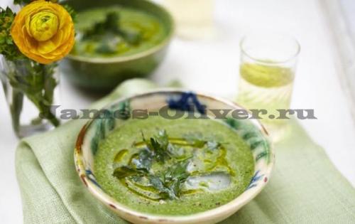 Гаспачо рецепт от Джейми Оливера. Освежающий зеленый гаспачо