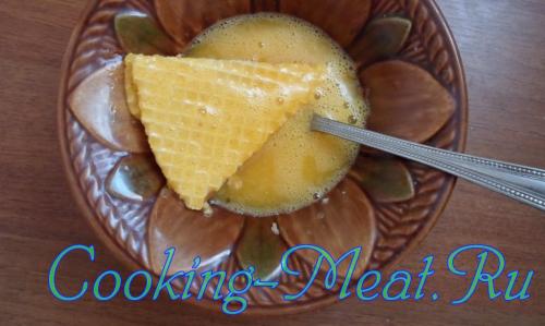 Бутерброды с фаршем в кляре. Вафельные коржи с фаршем в кляре