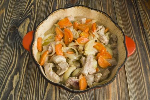 Перловка с мясом, как в столовой. Рецепт 6, пошаговый: каша перловая с мясом