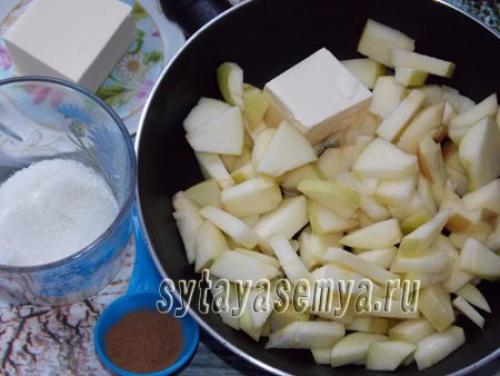 Насыпной пирог с творогом и яблоками. Насыпной яблочно-творожный пирог