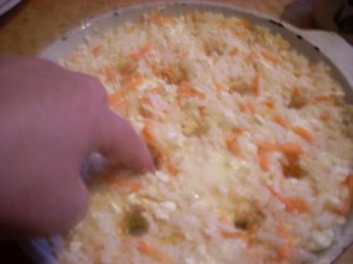 Из остатков молочной рисовой каши. Запеканка рисовая особенная