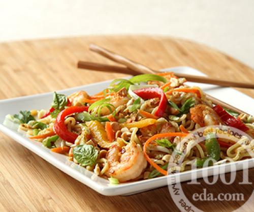 Удон с креветками и овощами рецепт. Удон с креветками – лучшие рецепты 02