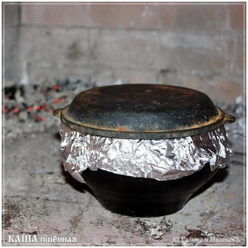 Гречневая каша в русской печи. Каша пшенная из Русской печки ... (Бабушкина каша)