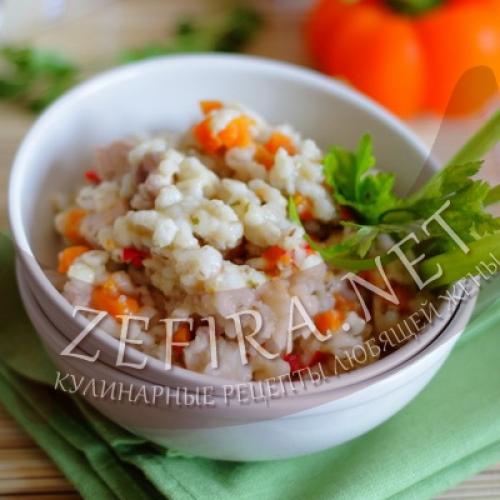 Перловая каша с мясом, как в детском саду. Перловка с мясом и овощами