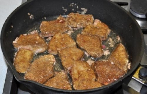 Печень в гранатовом соусе. Говяжья печень с гранатовым соусом 06