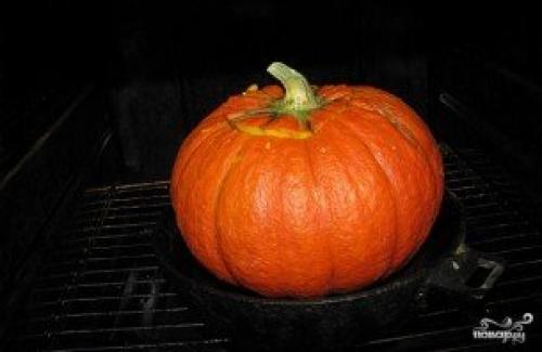 Каша в тыкве. Пшенная каша в тыкве