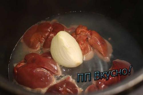 Куриная печень пп. Рецепт в мультиварке
