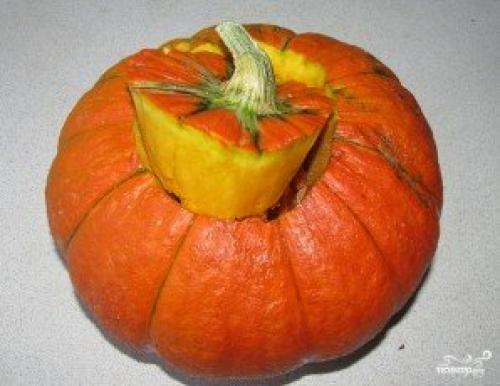 Каша в тыкве. Пшенная каша в тыкве