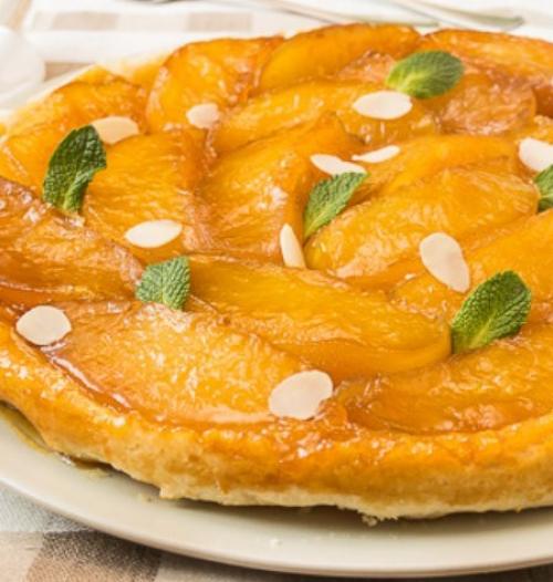 Персиковый тарт татен. Кулинарное. Тарт Татен из консервированных персиков.