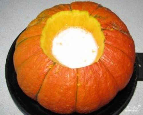 Каша в тыкве. Пшенная каша в тыкве