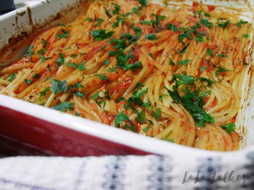 Макароны с курицей в духовке в пакете. Спагетти с курицей в духовке