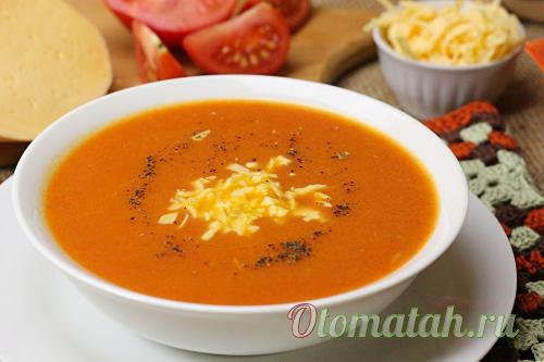 Томатный суп с сыром