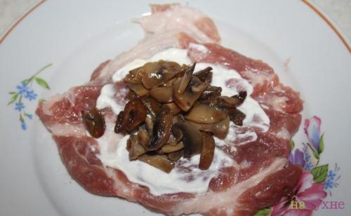 Мешочки из свинины с начинкой. Мешочки из свинины с грибами и сыром