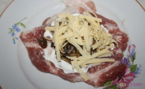 Мешочки из свинины с начинкой. Мешочки из свинины с грибами и сыром