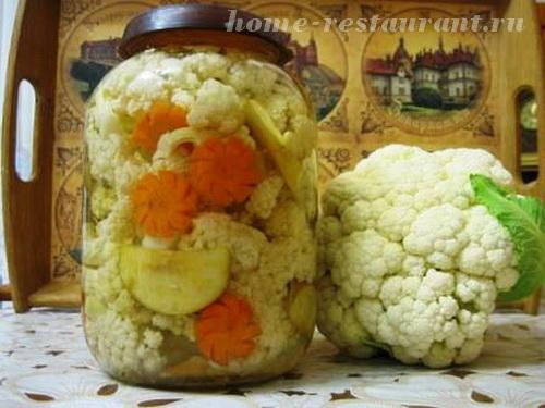 Домашние заготовки на зиму из цветной капусты. 