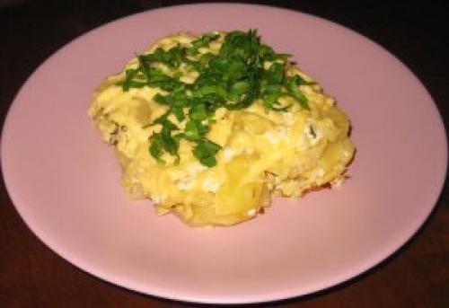 Картофельная запеканка со сливками. Пряная картофельная запеканка со сливками и сыром