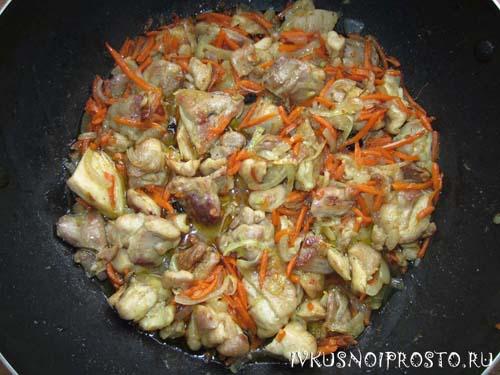 Рецепт плова из куриных бедрышек. Плов с курицей