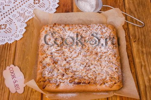 Ореховый пирог со сгущенкой. Пирог со сгущенкой и грецкими орехами 09